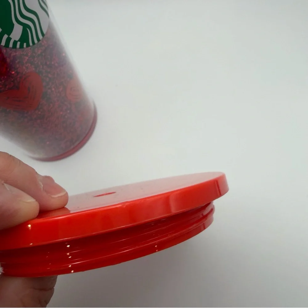 Starbucks Hearts Glitter Valentine’s Day Venti Cold Cup Tumbler Love Red Purple